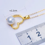 Heart-Shaped Pearl Pendant Necklace for Women