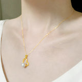 Heart-Shaped Pearl Pendant Necklace for Women