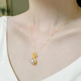 Freshwater Pearl Pendant Necklace Fine Jewelry for Women 10-11mm