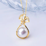 Freshwater Pearl Pendant Necklace Fine Jewelry for Women 10-11mm