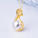Freshwater Pearl Pendant Necklace Fine Jewelry for Women 10-11mm
