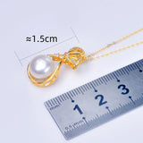 Freshwater Pearl Pendant Necklace Fine Jewelry for Women 10-11mm
