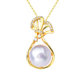Freshwater Pearl Pendant Necklace Fine Jewelry for Women 10-11mm
