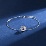 Moissanite Diamond Bracelet 925 Silver 1.0 Carats D Women Engagement Gift