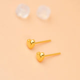18k Yellow Stud Earrings Au750 Fine Jewelry Women Love Gift Party