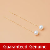 18K Freshwater Pearl Tassel Earrings AU750 Fine Jewelry