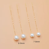 18K Freshwater Pearl Tassel Earrings AU750 Fine Jewelry