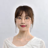 Red Garnet Glasses Chain 14K Injection Chain for Women Fine Jewelry