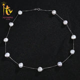 Baroque Pearl Necklace Sterling Silver Pendant