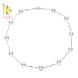 Baroque Pearl Necklace Sterling Silver Pendant