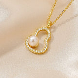 925 Sterling Silver Pearl Necklace for Women Party Wedding