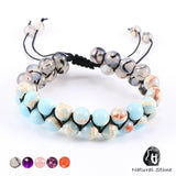 Pink Quartz Purple Crystal Bracelet for Women