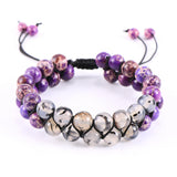 Pink Quartz Purple Crystal Bracelet for Women
