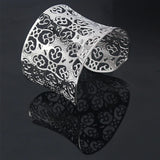 Hollow Stainless Steel Cuff Bangles Bracelet for Women/Men