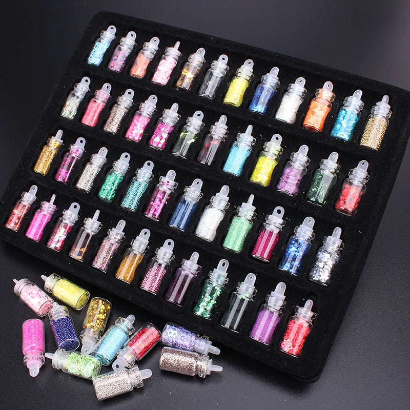 Crystal Epoxy Glitter Sequin Laser Film Nail DIY Kit
