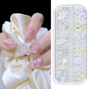 Nail Decoration Sticker Nail Enhancement Articles Bow Knot Pearl Sparkling