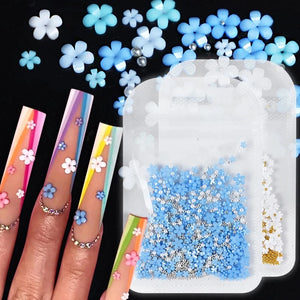 3D Acrylic Pearl Flower Nail Jewelry Gem Beauty Nail Art Charm