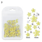 3D Acrylic Pearl Flower Nail Jewelry Gem Beauty Nail Art Charm