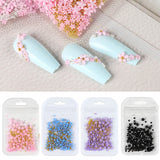 Nail Art Jewelry 3D Acrylic Pearl Flower Mix Beads Nail Charms