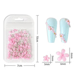 Nail Art Jewelry 3D Acrylic Pearl Flower Mix Beads Nail Charms