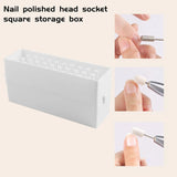 Nail Drill Bits Holder Dustproof Stand Organizer 30 Holes with Acrylic Cover