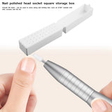 Nail Drill Bits Holder Dustproof Stand Organizer 30 Holes with Acrylic Cover