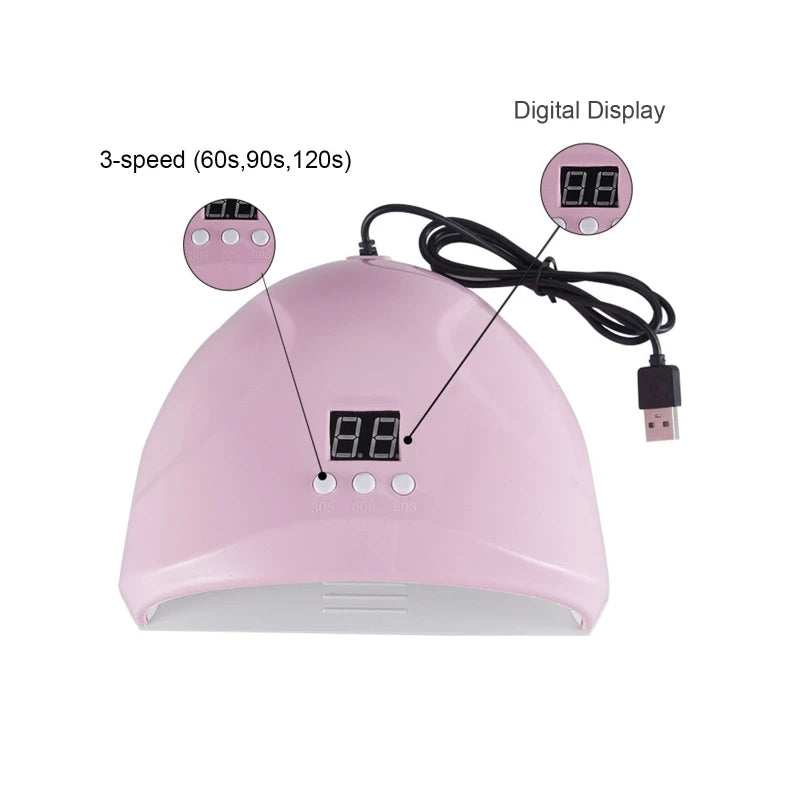 36W Nail Dryer Curing Lamp Uv Led Nail Lamp USB UV Light for Nails