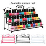 3-Layer Heart Metal Nail Polish Shelf Display Stand