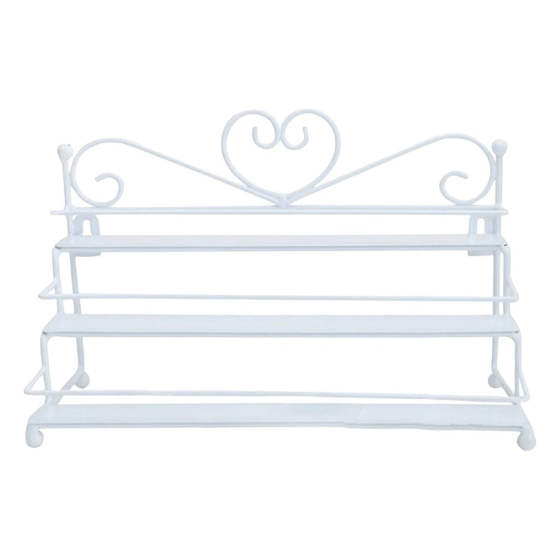 3-Layer Heart Metal Nail Polish Shelf Display Stand
