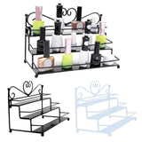 3-Layer Heart Metal Nail Polish Shelf Display Stand