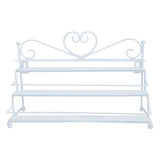3-Layer Heart Metal Nail Polish Shelf Display Stand