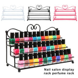 3-Layer Heart Metal Nail Polish Shelf Display Stand