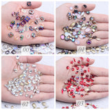 50pcs Nail Rhinestones Glass Stone Glue On Nail Art Decorations