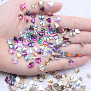 50pcs Nail Rhinestones Glass Stone Glue On Nail Art Decorations