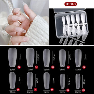 Pre-shaped Short Almond Nail Tips 100 PCS Press On Type