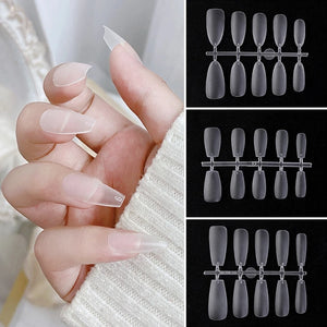 Pre-shaped Short Almond Nail Tips 100 PCS Press On Type