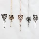 Animal O-Chain Necklace Letter Stainless Steel Personalized Necklace