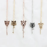 Animal O-Chain Necklace Letter Stainless Steel Personalized Necklace