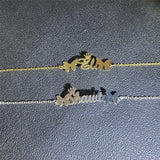 Custom Name Anklet-Gold Anklet With Butterfly-Personalized Gift For Women