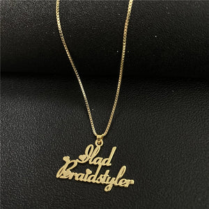 Stainless Steel Box Chain Necklace for Women - Personalized Bead Choker