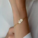 Name Bracelet Couple Stainless Steel Personalized Baby Girl Charm Jewelry