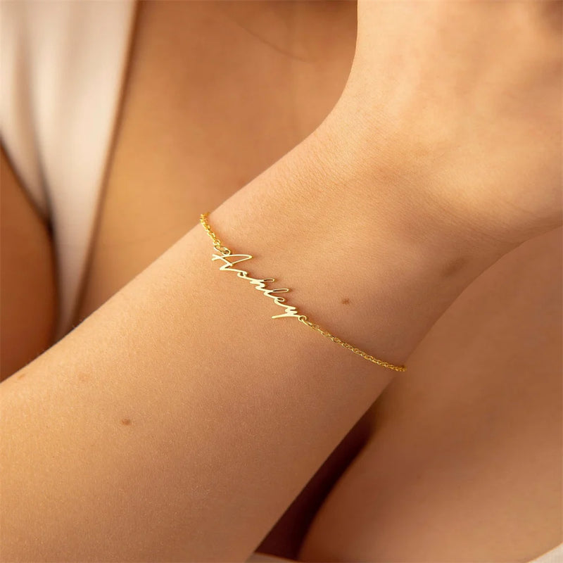 Personalized Stainless Steel Name Bracelet Couple Bracelet