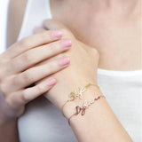 Dainty Initials Bracelet Personalized Monogram Jewelry