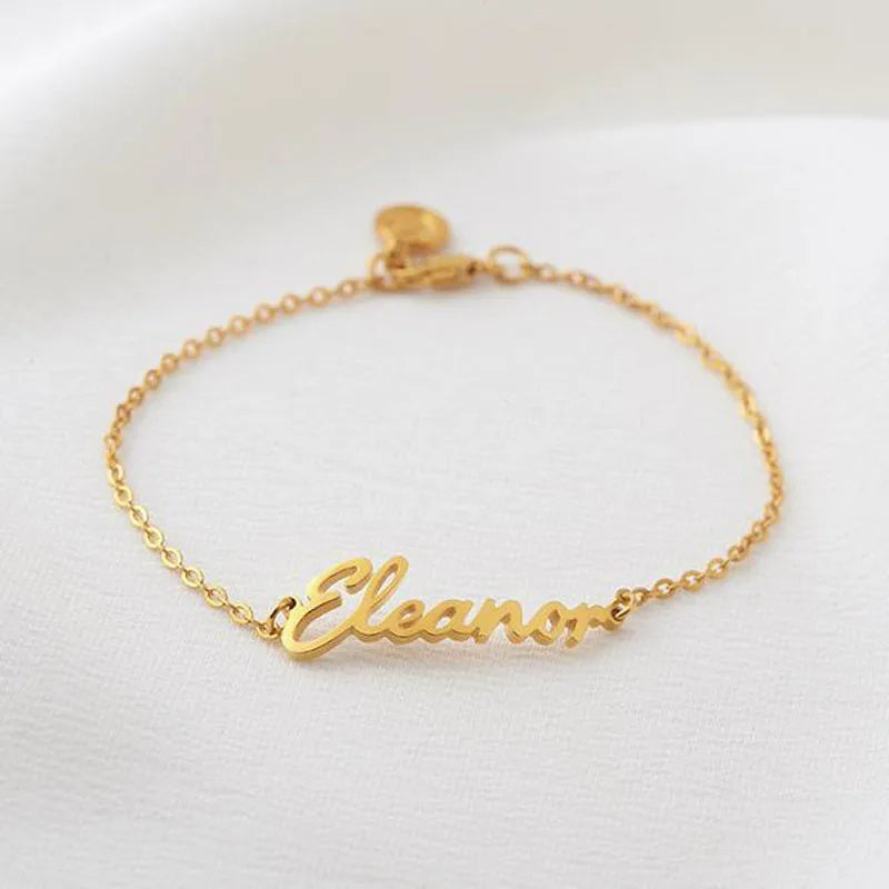 Custom Name Bracelet for Women, Personalized Initial Bracelet