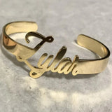 Women's Personalized Initial Letter Bracelet Stainless Steel Bangle