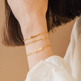 Stainless Steel Name Bracelet in Minimal Link Chain