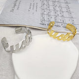 Name Bracelet Charm Bangle Personalized Stainless Steel Jewelry