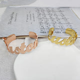 Name Bracelet Charm Bangle Personalized Stainless Steel Jewelry