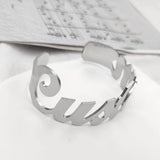Name Bracelet Charm Bangle Personalized Stainless Steel Jewelry