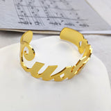 Name Bracelet Charm Bangle Personalized Stainless Steel Jewelry